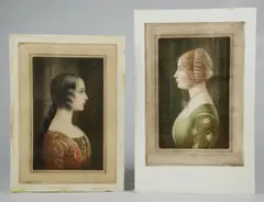 Untitled by Samuel Arlent Edwards, mezzotint portraits of women on paper, sold Jan 2019