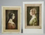 Untitled by Samuel Arlent Edwards, mezzotint portraits of women on paper, sold Jan 2019