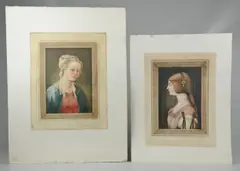 Untitled by Samuel Arlent Edwards, mezzotint portraits of women on paper, sold Jan 2019