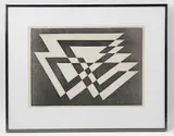 Contra by Josef Albers, 1944, woodcut print, sold Oct 2022