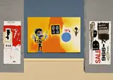 Tribute to Basquiat by Jabulane Sam Nhlengethwa, silkscreen, sold Mar 2021