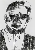 Portrait of a Man by Jan Neethling, 2006, charcoal on paper, sold Mar 2021