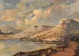 Cape Landscape with Bay by Johannes Oldert, oil on board, sold Mar 2021