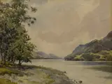 Untitled by Ebenezer John Woods Prior, Watercolour, an estuary scene at low tide with figures, signed lower right, unframed, sold Aug 2026