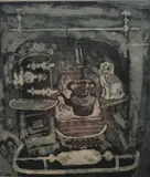 Untitled by Deidre Borlase, etching, sold Aug 2026