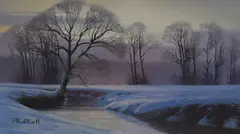 Evening Light by Robert Ritchie, Oil on board, sold Aug 2026