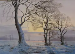Winter Sunlight by Robert Ritchie, Oil on board, sold Aug 2026