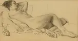 Nude Study by Tom Dearden, drawing, sold Aug 2026