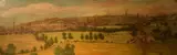Untitled by Eugene Hindley, Oil on canvas, a panoramic view of an industrial northern town, signed and dated, sold Jul 2026