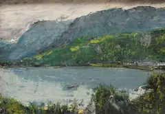 Derwentwater by F.H Hendry, Acrylic on board, sold Jul 2026