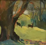 Dusk, Winter Levens Park by Fiona Clucas, Acrylic on board, sold Jun 2026