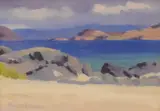 Ross of Mull from Iona by Phillip Macleod-Coupe, Oil on board, sold Jun 2026