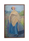 R.a. (british 1878-1961) dorelia in a landscape by Augustus John O.m., Oil and pencil on canvas, sold Jun 2026