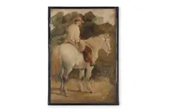 R.a. (british 1831-1895) sketch of a man on a grey horse by Henry Moore, Oil on canvas board, sold Jun 2026