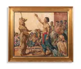 The dancing bear by Frederick Whiting, Oil on canvas, sold May 2026