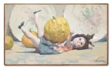 Still life with doll and fruit by Henri-Alexandre Sollier, Oil on canvas, sold May 2026