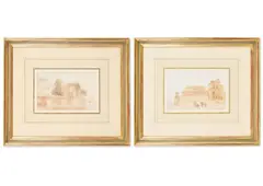 R.a. (british (1769-1837), ghats at bithur; and the chalees setoon, ghazipur by William Daniell, watercolor, sold May 2026