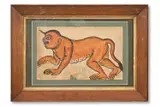 Monster by Rabindranath Tagore, Ink, watercolour and pencil on paper Indistinctly signed, inscribed and dated, sold May 2026