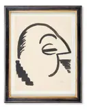 Portrait of paul poiret by Yves Alix, Ink over pencil, sold May 2026
