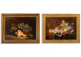 Still life of fruits in a blue and white procelain bowl by Joris van Son, oil, sold May 2026
