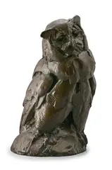 An owl by Dylan Lewis, Bronze, sold May 2026