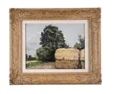 Haystacks by Bernhard Sickert, 1925, oil, sold May 2026