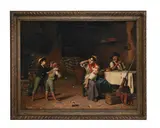 The young trumpeters by Luigi Scaffai, Oil on canvas, sold May 2026