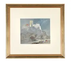 A castle on the rhine by Hercules Brabazon Brabazon, Watercolour and bodycolour on paper, sold May 2026