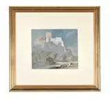 A castle on the rhine by Hercules Brabazon Brabazon, Watercolour and bodycolour on paper, sold May 2026