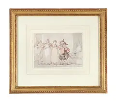 Dinah primrose by Thomas Rowlandson, Pencil, pen and ink and wash Indistinctly inscribed, sold May 2026