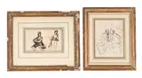A study of two women; two figures by George Romney, Pen and Ink, sold May 2026