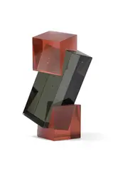Trilith x by Heike Brachlow, 2013, Cast glass Artist's monogram etched to underside, sold May 2026