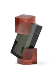 Trilith x by Heike Brachlow, 2013, Cast glass Artist's monogram etched to underside, sold May 2026