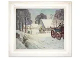 Working in the snow by Ethelbert White, Oil on canvas, sold Apr 2026