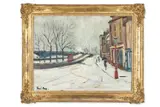 The embankment by chelsea bridge in the snow by Paul Maze, 1922, Oil on canvas, sold Apr 2026