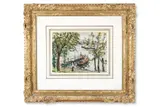 L'embarcadere by Paul Maze, Pastel on buff paper, sold Apr 2026