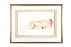 Reclining nude by Paul Maze, oil, sold Apr 2026