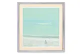 Elizabeth blackadder painitng the sea by John Houston, Oil on board, sold Apr 2026