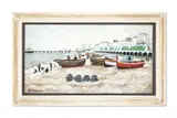 Boats on brighton beach by Alfred Daniels, 1978, Oil on board, sold Apr 2026