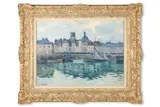 Le bassin de dieppe by Narcisse Guilbert, 1930, Oil on canvas, sold Apr 2026