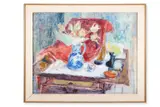 The table top by Margret Thomas, Oil on board, sold Apr 2026
