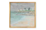Rainy coastal landscape by Roger de Grey, Oil on canvas, sold Apr 2026