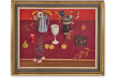 White chalice by David McClure, 1976, Oil on canvas, sold Apr 2026