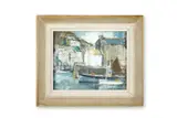Polperro by George Hammond Steel, Oil, ink and pencil on board, sold Apr 2026