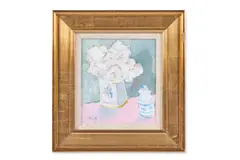 Still life of roses by John Pawle, Oil on board, sold Apr 2026