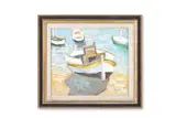 Boats, concarneau by John Pawle, Oil on board, sold Apr 2026