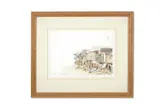 Part of a street in delhi leading to the jumma masji by William Carpenter, Pencil and watercolour, sold Apr 2026