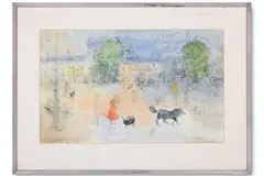 Eel brook common by Anthony Gross, Pen and ink and watercolour, sold Apr 2026