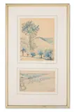 Landscape studies by Lucien Pissarro, 1919, watercolor, sold Apr 2026