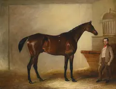 'zohrab' with his groom by John Ferneley, Oil on canvas Indistinctly signed, inscribed and dated 'Melton Mowbray /, sold Apr 2026